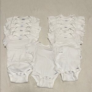 Gerber | 3-6 Month White Baby Bodysuits